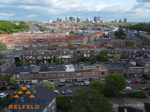 Luchtfoto van daken in woonwijk Belfeld Luchtfoto van daken in woonwijk Belfeld