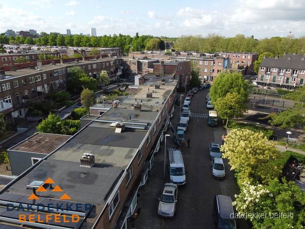 Luchtfoto dakinspectie woonwijk in Belfeld Luchtfoto dakinspectie woonwijk in Belfeld